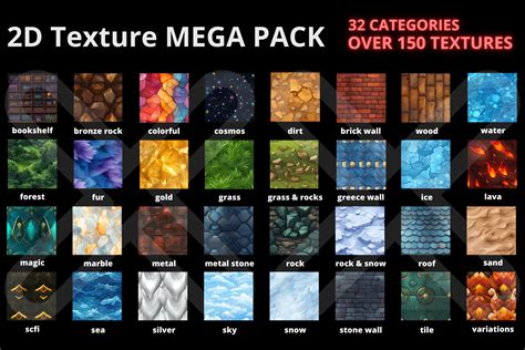 Unity 2d package manager.  Offers a wide variety of assets, from textures, models...