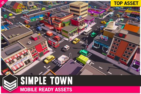 Unity asset simple town light cartoon assets v1 0.  Try game asset Simple Town Cartoo...