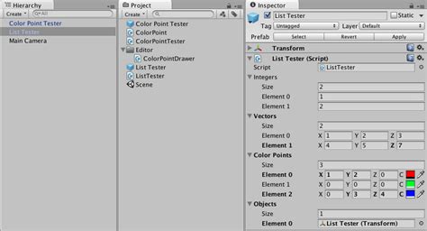 Unity editor list.  Can I do it using built-in methods, or should I use coordinate geometry...