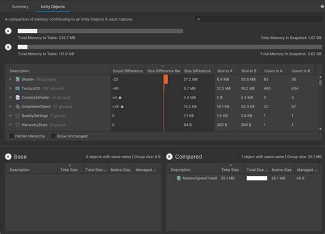Unity memory snapshot.  You can then compare and analyze snapshots for their memory usa...