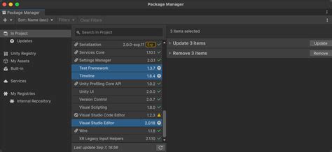 Unity package manager not showing all packages.  Select Both.  Some of my duties at the ranch: t...