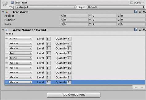 Unity properties in inspector.  Here we have a simple example script wit...