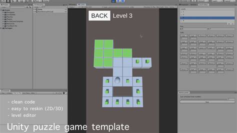 Unity puzzle game template.  Find this & more 패키지 and templates on the Unity Asse...