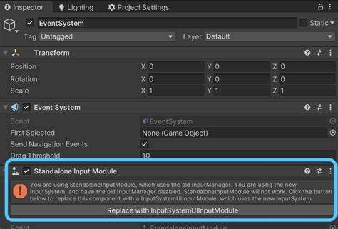 Unity repeat button.  The integration between the Input System and the UI syst...