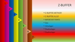 Unity z buffer precision.  The advantages of this are less conflict for Z coordinates and bette...