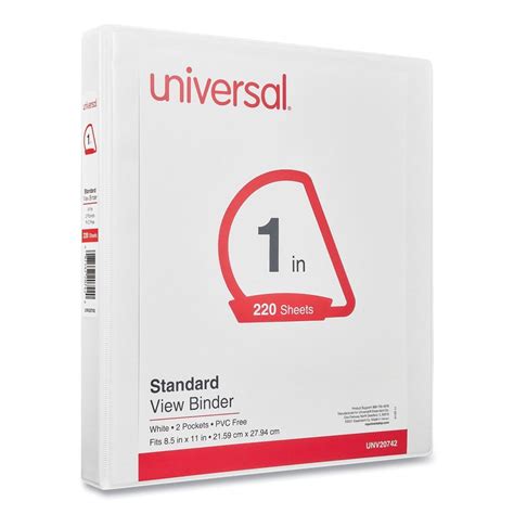 Universal Slant D-Ring Economy View Binder, 4" Capacity, …