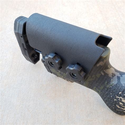 Universal adjustable cheek riser.  Browse options designed for comfortable shooting with i...