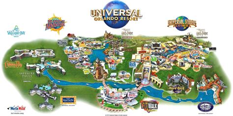 Universal maps. Resort-Wide Map. Three amazing parks packed with epic thrills. Spectacular resort hotels. And the best in dining, shopping and entertainment. This is way more than just a vacation. DOWNLOAD PDF. Navigate through our universe with these theme park and resort maps. Download a PDF, the Universal Orlando mobile app or the interactive map online. 