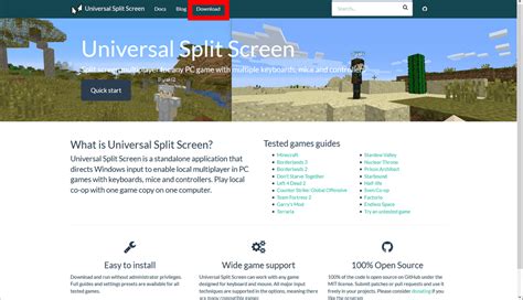 Universal split screen. Split screen setup. Open Universal Split Screen. In options, load the Source Engine preset (if you have not already done so). Go back to the Current window tab. Alt+tab into the first instance. Set the mouse and keyboard or controller. Repeat for the other instances. Click Start split screen. 