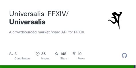 Universalis ffxiv app.  Universalis API provides Final Fantasy XIV market board data...