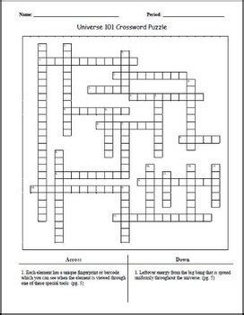 Universe 101 crossword puzzle answer key. - The complete guide to auto body repair.