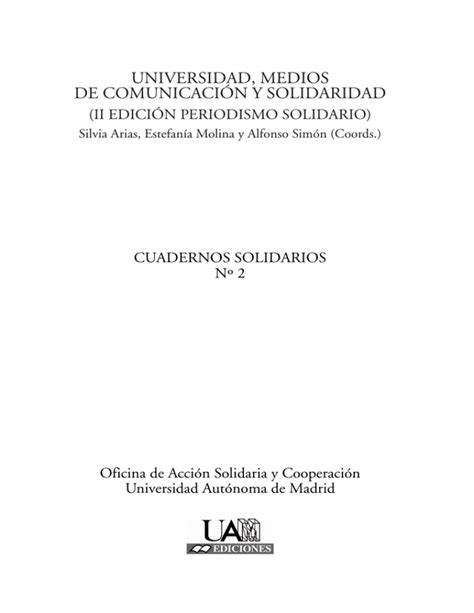 Universidad, medios de comunicación y solidaridad. - Historical knowledge historical error a contemporary guide to practice.