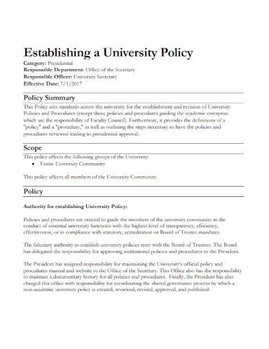 University Research Center Policies and Guidelines