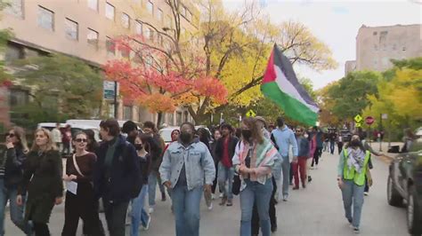 University of Chicago students, facility rally in support of Palestine
