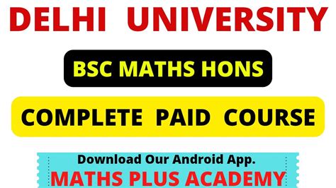 University of Delhi - DU B.Sc.(Hons.) Mathematics Books - DU …