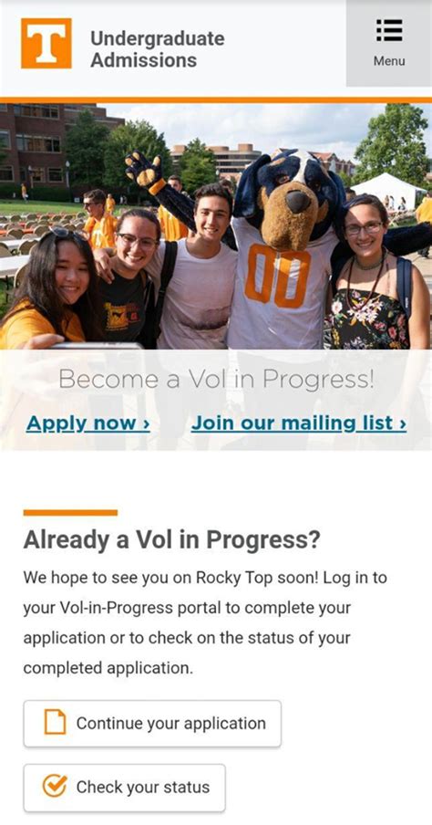 University of tennessee admissions. Mar 23, 2024 · March 23, 2024. Let us celebrate your admission to the University of Tennessee, Knoxville, at New Vol Admit Day! Join us on Saturday, March 23, 2024 for an on-campus event just for the newest members of our Volunteer family. Connect with other admitted students, current students, and UT alumni; enjoy games, prizes, and food; and be officially ... 