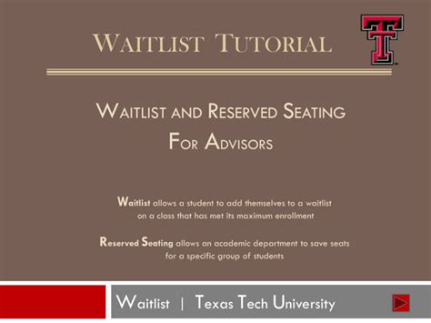 University of texas waitlist. The University of Texas at Austin Test for Credit in Chemistry 301 is required for chemical engineering majors who have studied chemistry in high school and who do not have credit for CH 301 or the equivalent. Contact Student Testing Services for further information: ... The Sociology Department uses the University online waitlist system to ... 