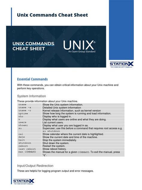 Unix Commands Cheat Sheet.pdf Computer File Data Management