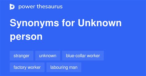 Unknown Person synonyms - 116 Words and Phrases for …