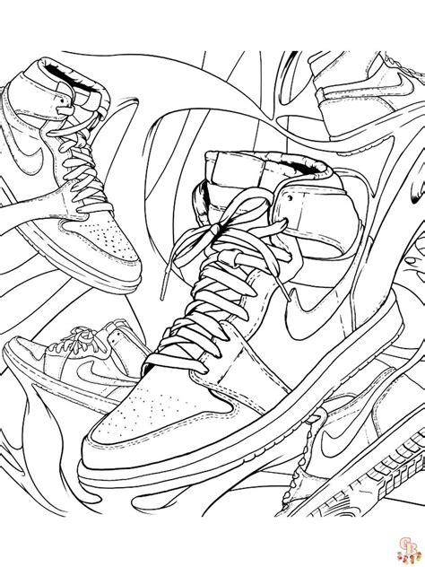 Unleash Your Creativity with Our Jordan Shoe Coloring Page