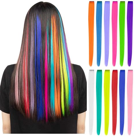 Unleash Your Hair's Vibrant Potential with Colorful Clip In Hair Extensions!