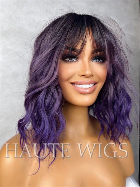 Unleash Your Inner Enigma with a Dazzling Purple Grey Wig