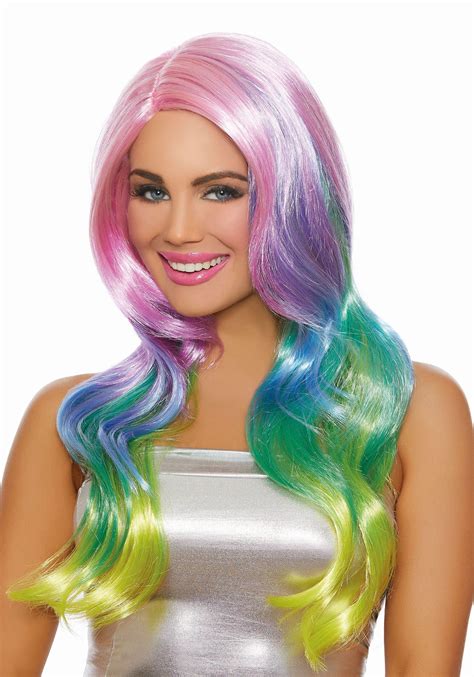 Unleash Your Inner Rainbow with Stunning Colorful Ombre Wigs**