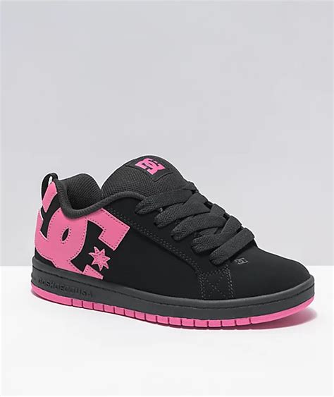 Unleash Your Inner Skater With Stylish and Durable Black and Pink DC Shoes