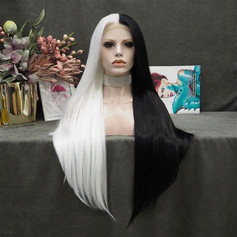 Unleash the Beauty of Contrast: Embrace the Half Black White Wig