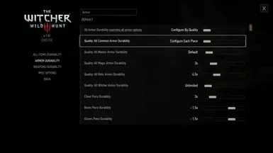 Unlimited durability witcher 3.  Includes unlimited durability options, and ...