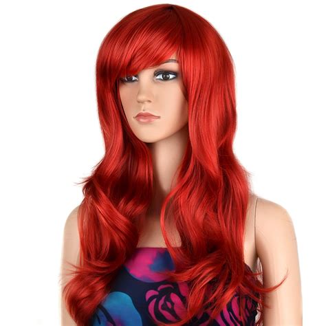 Unlock Captivating Charm with Alluring Red Long Real Hair Wigs