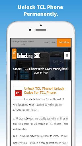 Unlock TCL Phone – All Models - Apps on Google Play