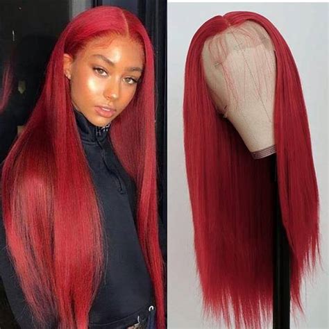 Unlock Your Fiery Charm with a Stunning Red Straight Wig**