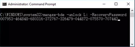 Unlock bitlocker from cmd without password.  Open the Command Prompt an...
