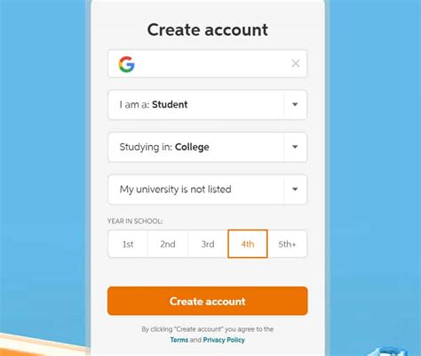 Go to the Chegg website. Click on Sign up in the top right corner. Insert your email address and password. Select Student or Parent. Choose High School or College. Start typing the name of your school or college and a drop-down menu will appear. Click on Register.. 