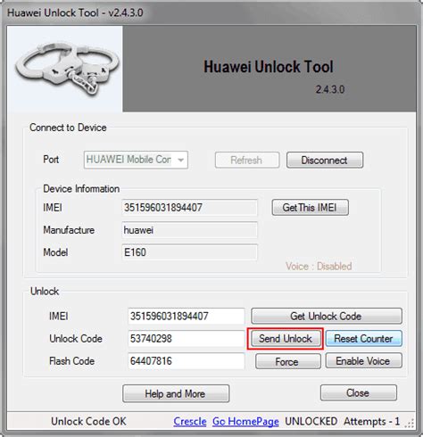 Unlock code huawei router.  No disassembling or technical knowledge is requi...