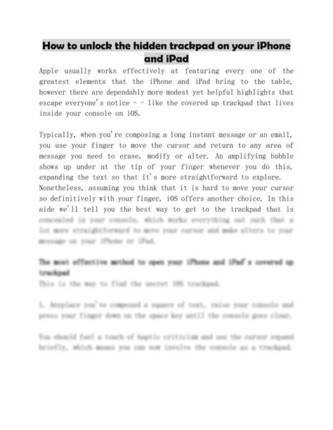 Unlock the Hidden iOS Trackpad: Type Faster & More Accurately on iPhone & iPad (2026)