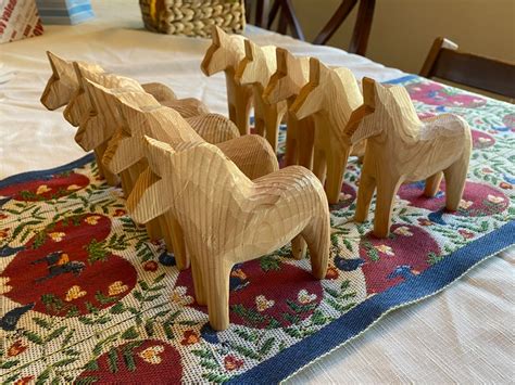 Unpainted Dala Horse - Etsy Singapore