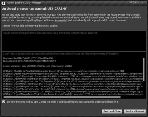 Unreal engine crash report.  Updates What's new in Unreal Engine 5. 7.  When a crash occurs...