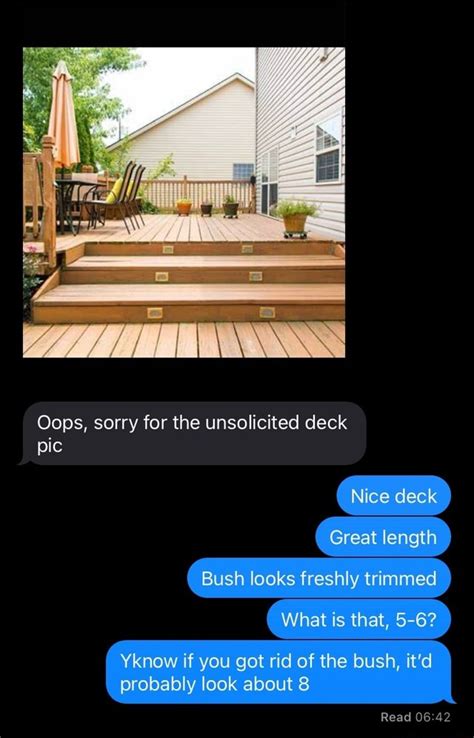 Oh sorry for the unsolicited deck pic. That w