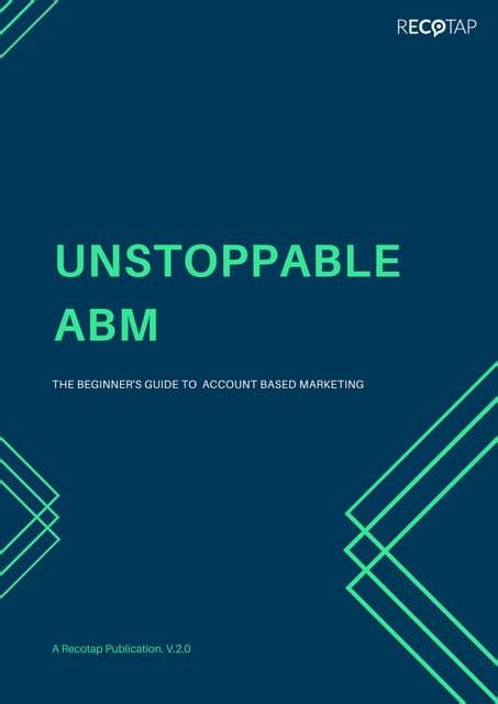 Unstoppable ABM The Accountbased Marketing playbook Recotap