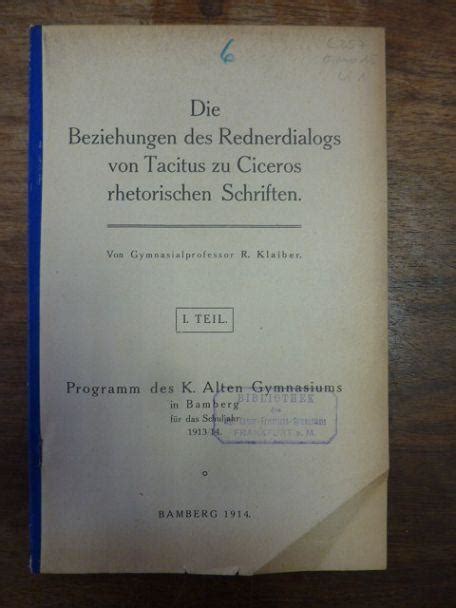 Untersuchungen zu stil und aufbau des rednerdialogs des tacitus. - A manual of music its history biography and literature by wilber m derthick.