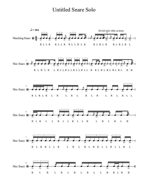 Untitled Snare Drum Solo Sheet music