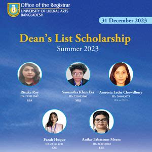 Uofc deans list arts 2023