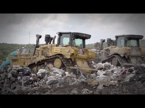 Up Close Cat® D6 XE Electric Drive Dozers Doing Landfill Work - YouTube