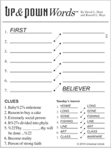 Up & Down Words Overview. Use crossword-style clues to fill in two-word phrases. ... Instantly play your favorite free online games including card games, puzzles ... . 