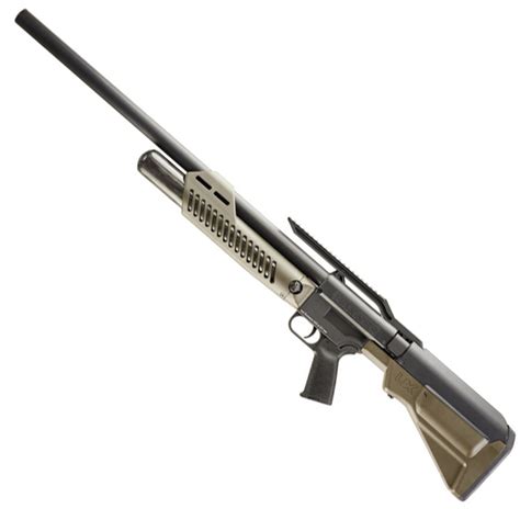 This Umarex Hammer air rifle fires a .50 caliber slug at speeds comparable to some firearms. Even though the muzzle velocity is lower than an M4 or 9mm firearm, it’s important to remember that we’re talking about a 550-grain .50 caliber bullet here. This projectile is downright lethal without needing any gunpowder. . 