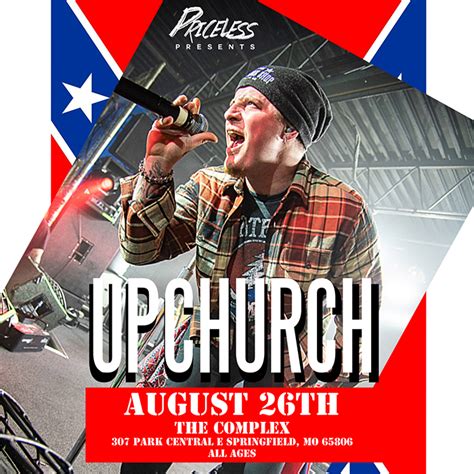Upchurch tour. List of all Ryan Upchurch gigs, tickets and tour dates for 2023 and 2024. Choose a gig or festival and buy tickets at once. Ryan Upchurch. ... 2022 Ryan Upchurch Nashville Municipal Auditorium, Nashville (US) Discography. Country Folks and Me Buy on Amazon. 2017. Similar artists Ryan Upchurch ... 
