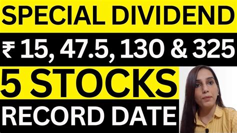 What is Upcoming Special Dividends Special di