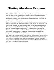 Update: Abraham response appended